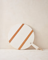 Round Charcuterie Board: Medium, White