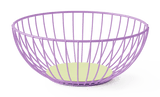 Large Iris Wire Basket: Lilac & Lime
