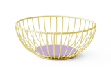 Small Iris Wire Basket: Yellow & Lilac