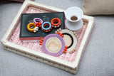Cluster Coasters Set: Cream & Black