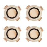 Cluster Coasters Set: Cream & Black