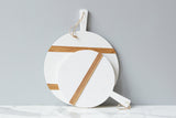 Round Charcuterie Board: Medium, White