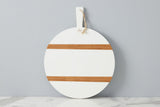 Round Charcuterie Board: Medium, White