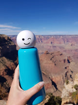 Skittle Water Bottle: Sky Blue and White Wink