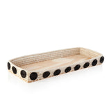 Spotted Bread Basket: Cream & Black