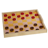 Checkers Serving Tray Game Set
