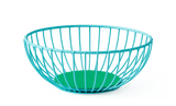 Small Iris Wire Basket: Blue & Green