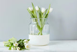 White Colorblock Mason Jar