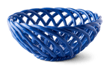 Large Sicilia Ceramic Basket: Dark Blue