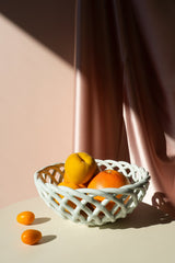 Large Sicilia Ceramic Basket: Mint