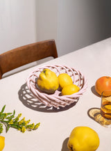 Small Sicilia Ceramic Basket: Pink