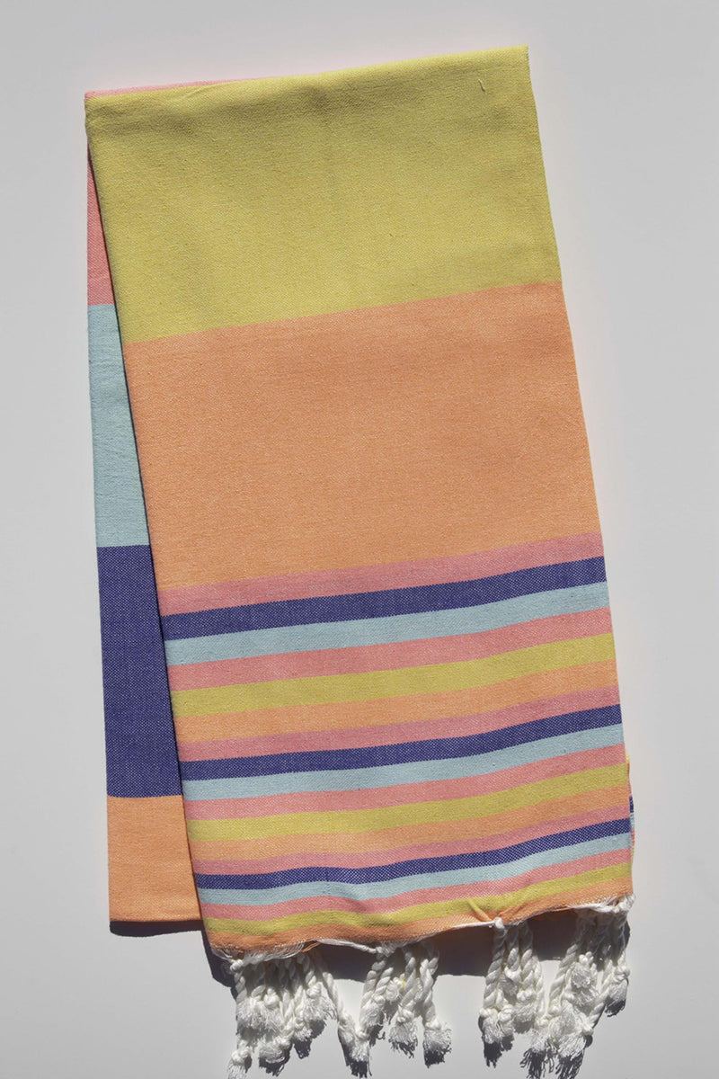 Striped Turkish Towel: Mango
