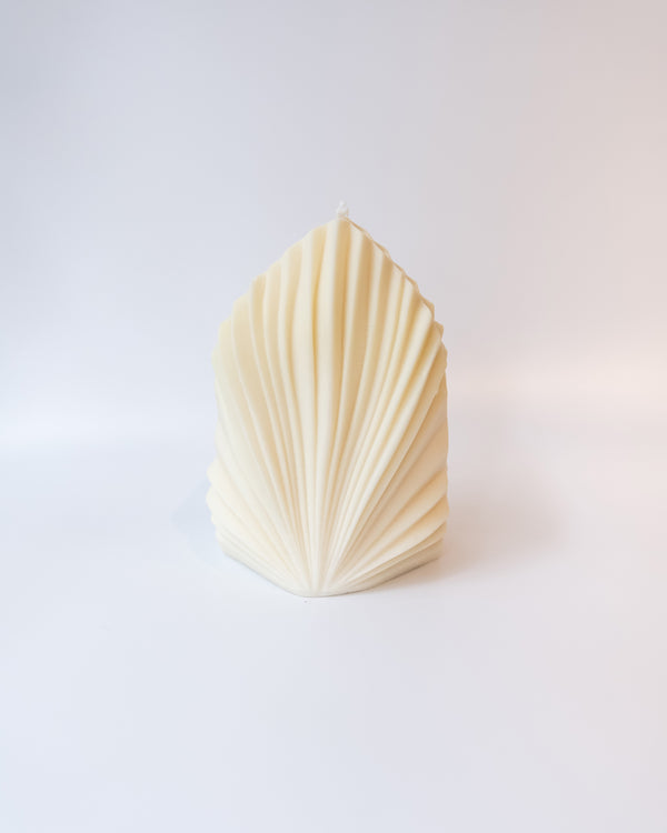 Palm Leaf Mold Candle: Beige