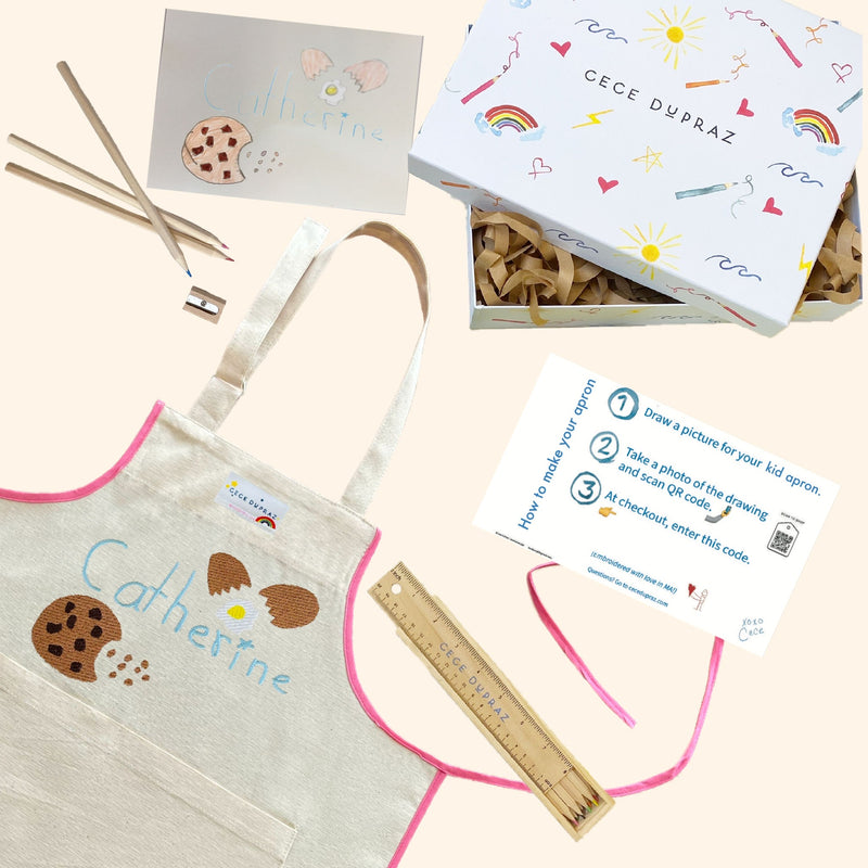 Draw Your Own Kids Apron Gift Set