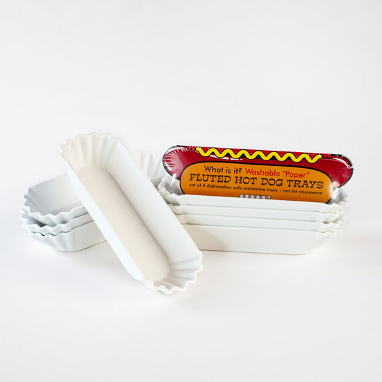 Melamine "Paper" Hot Dog Tray Set