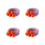Cluster Napkin Rings Set: Orchid & Tangerine