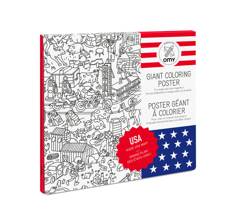 Giant USA Coloring Poster