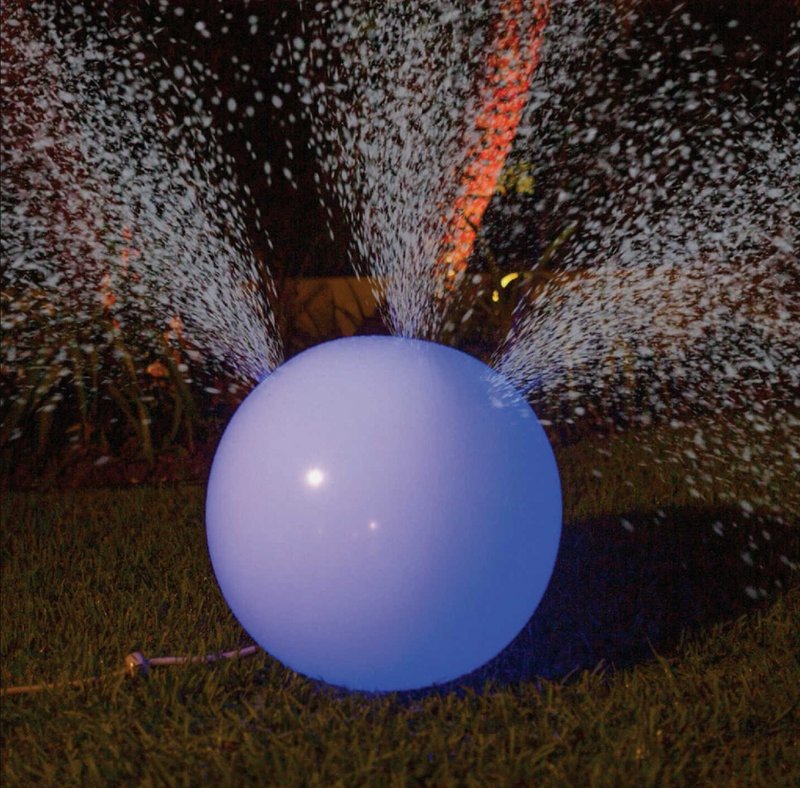 Illuminated Color Changing Beach Ball Sprinkler