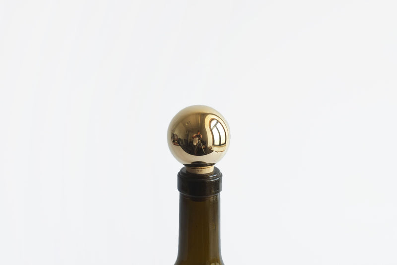 Brass Sphere Wine Stopper