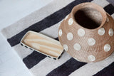 Spotted Bread Basket: Cream & Black