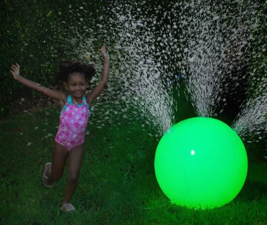 Illuminated Color Changing Beach Ball Sprinkler