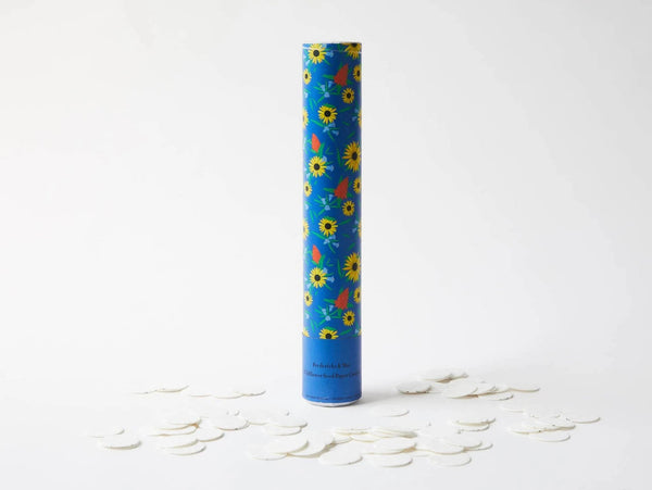 Wildflower Seed Paper Confetti Cannon: Blue