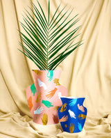 Hamsa Pink Paper Vase