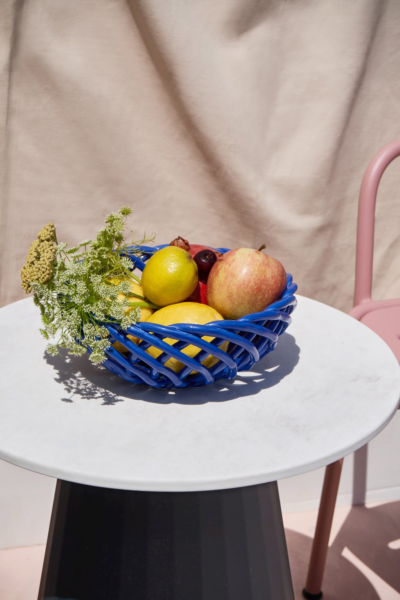 Large Sicilia Ceramic Basket: Dark Blue – Livete